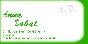anna dobal business card